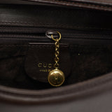 Gucci Brown Leather Square G Flap Shoulder Bag