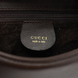 Gucci Brown Leather Square G Flap Shoulder Bag