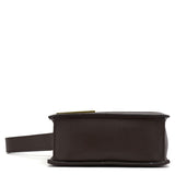 Gucci Brown Leather Square G Flap Shoulder Bag