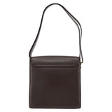 Gucci Brown Leather Square G Flap Shoulder Bag