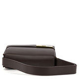 Gucci Brown Leather Square G Flap Shoulder Bag