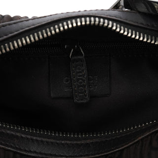 Gucci Brown Pleated GG Hobo Shoulder Bag