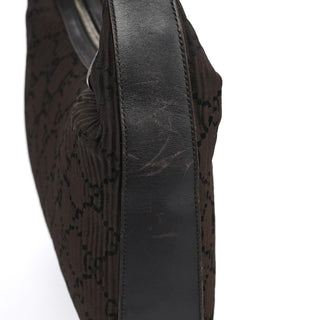 Gucci Brown Pleated GG Hobo Shoulder Bag