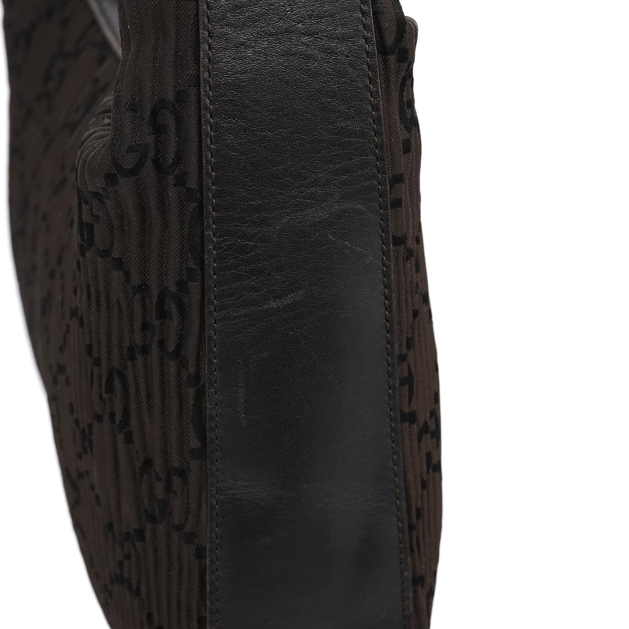 Gucci Brown Pleated GG Hobo Shoulder Bag
