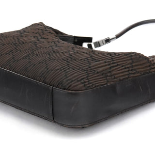 Gucci Brown Pleated GG Hobo Shoulder Bag