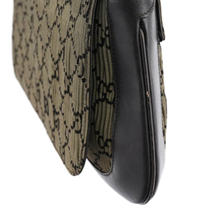 Gucci Brown Pleated GG Wood Chain Shoulder Bag