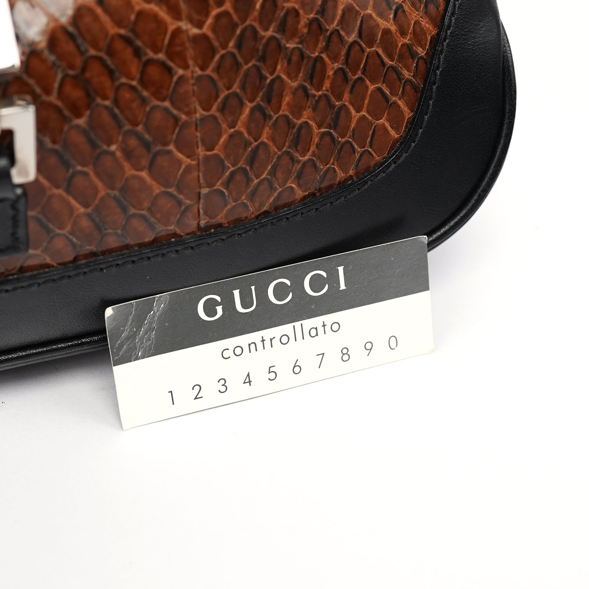 Gucci Brown Python Jackie Shoulder Bag