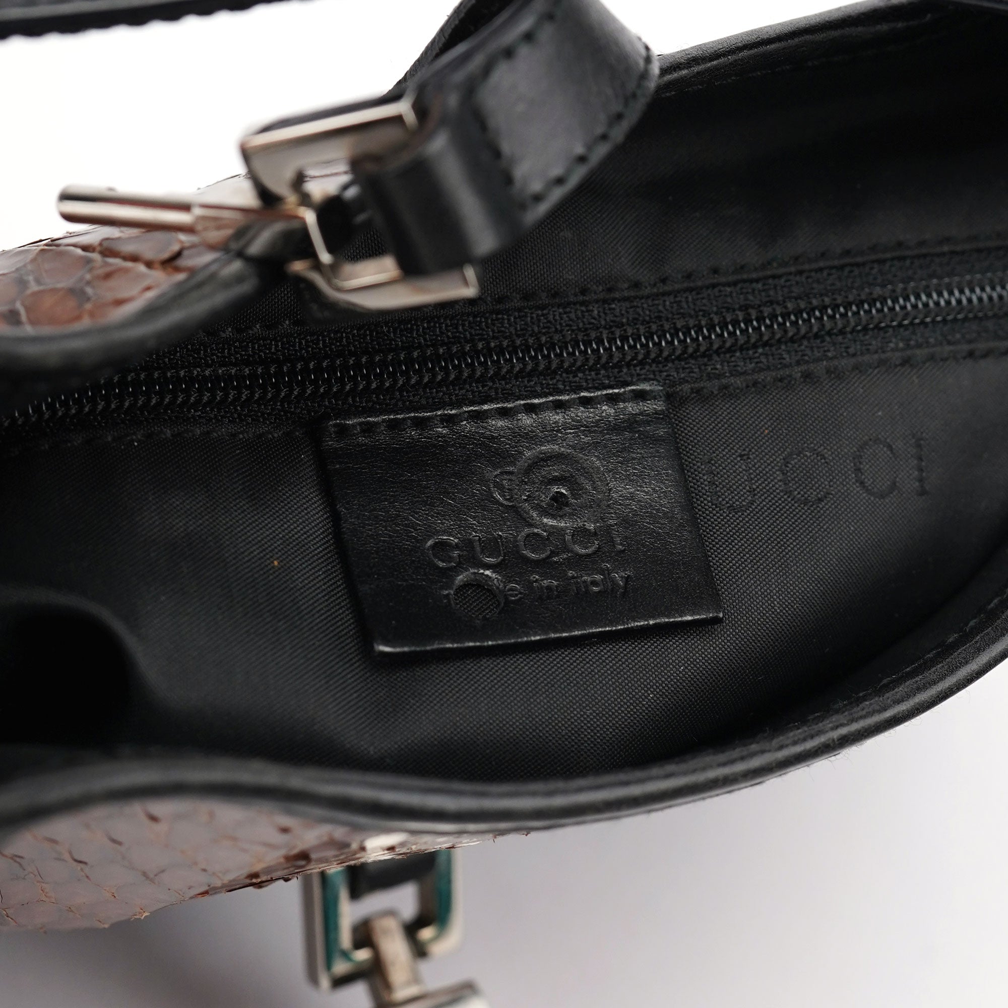 Gucci Brown Python Jackie Shoulder Bag