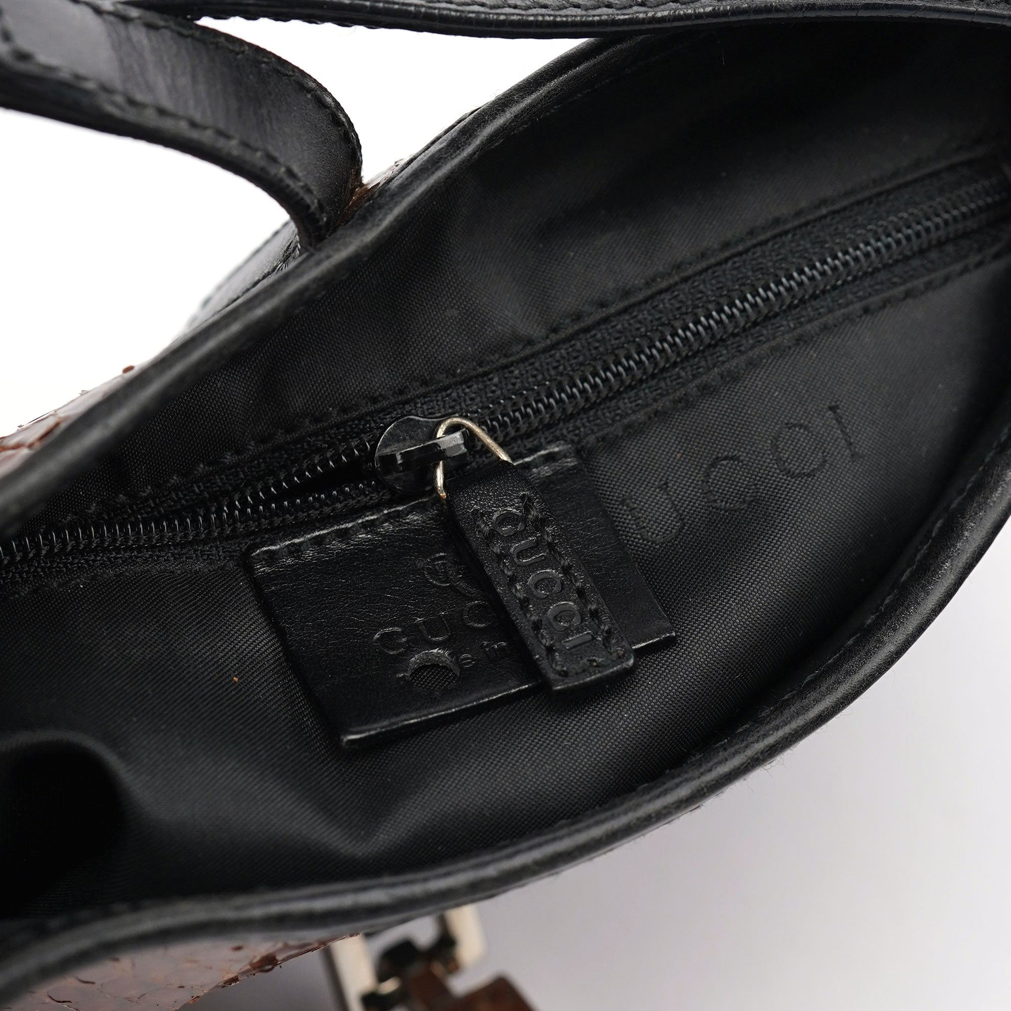 Gucci Brown Python Jackie Shoulder Bag