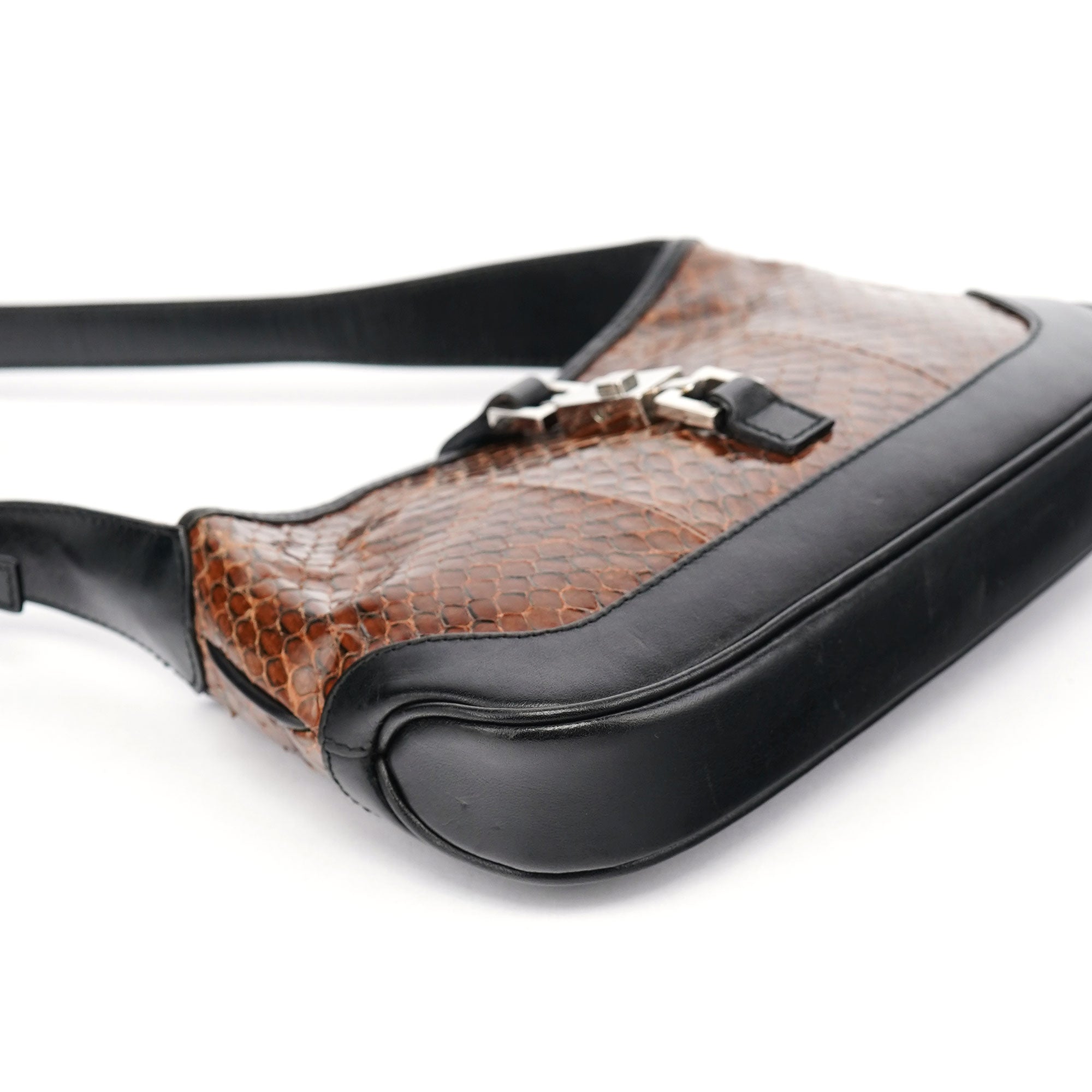 Gucci Brown Python Jackie Shoulder Bag