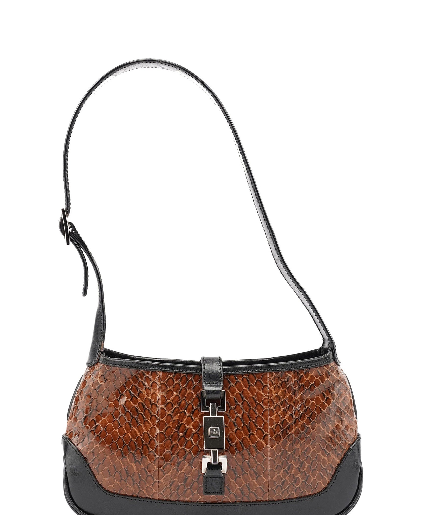 Gucci Brown Python Jackie Shoulder Bag