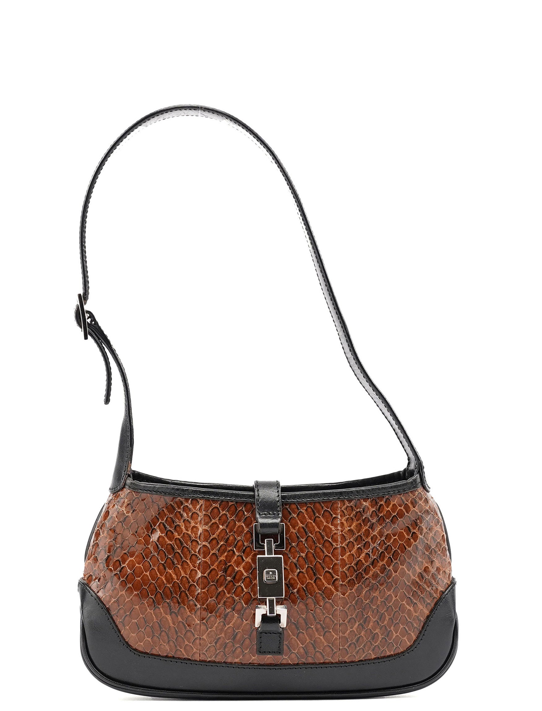 Gucci Brown Python Jackie Shoulder Bag