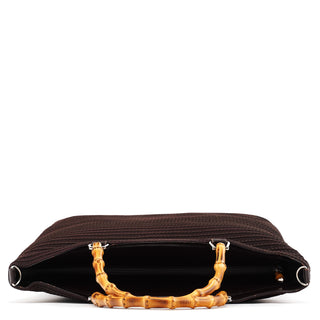 Gucci Brown Quilted Nylon Bamboo 2-Way Tote bag