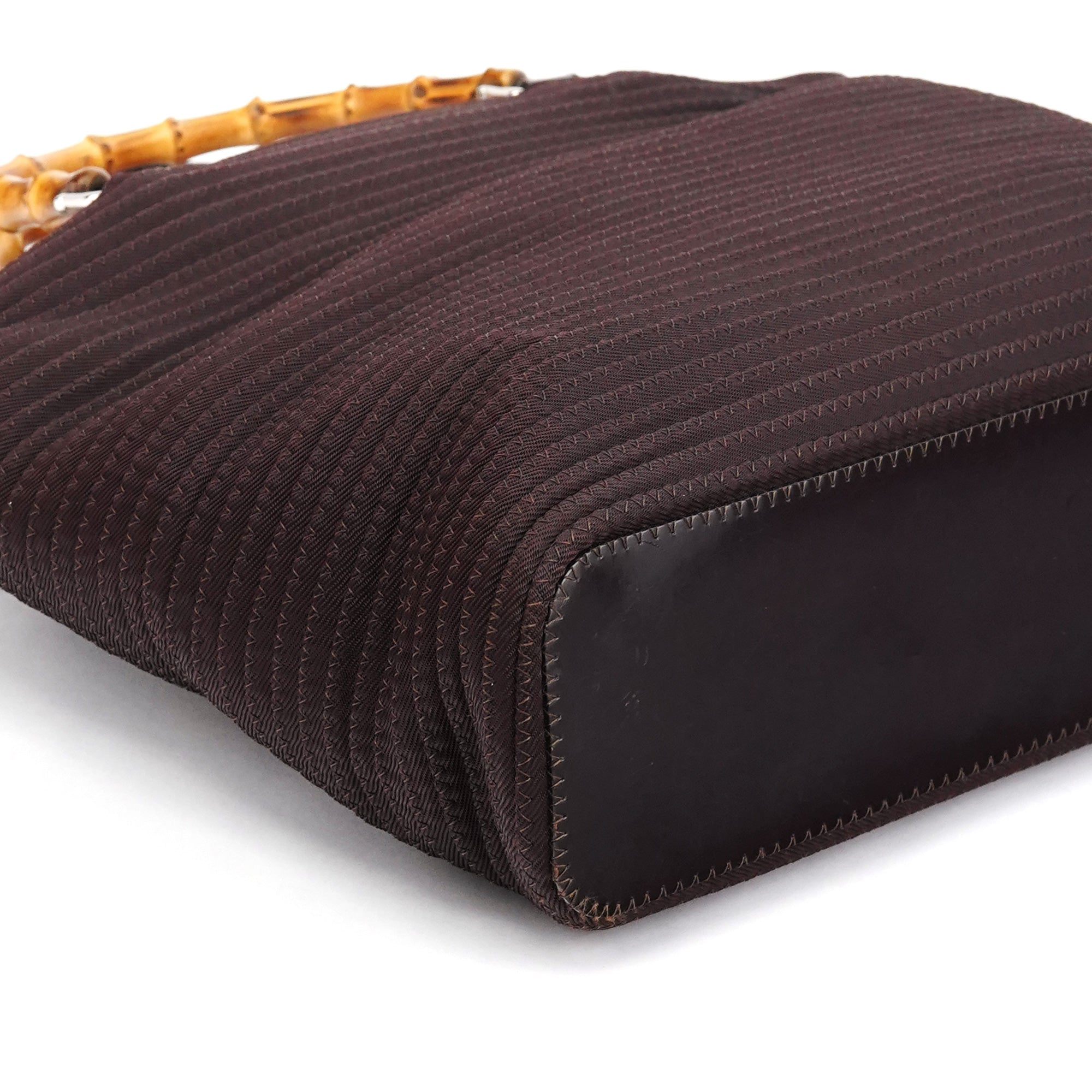 Gucci Bamboo tote i brun quiltad nylon