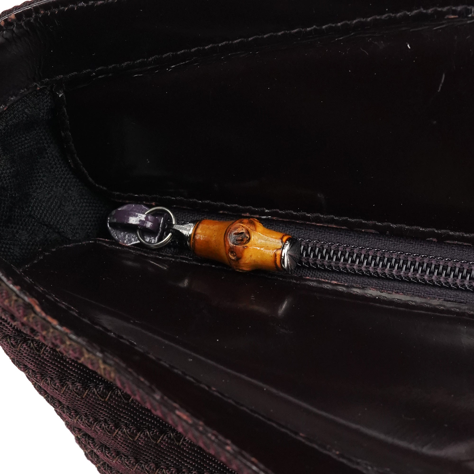 Gucci Bamboo tote i brun quiltad nylon