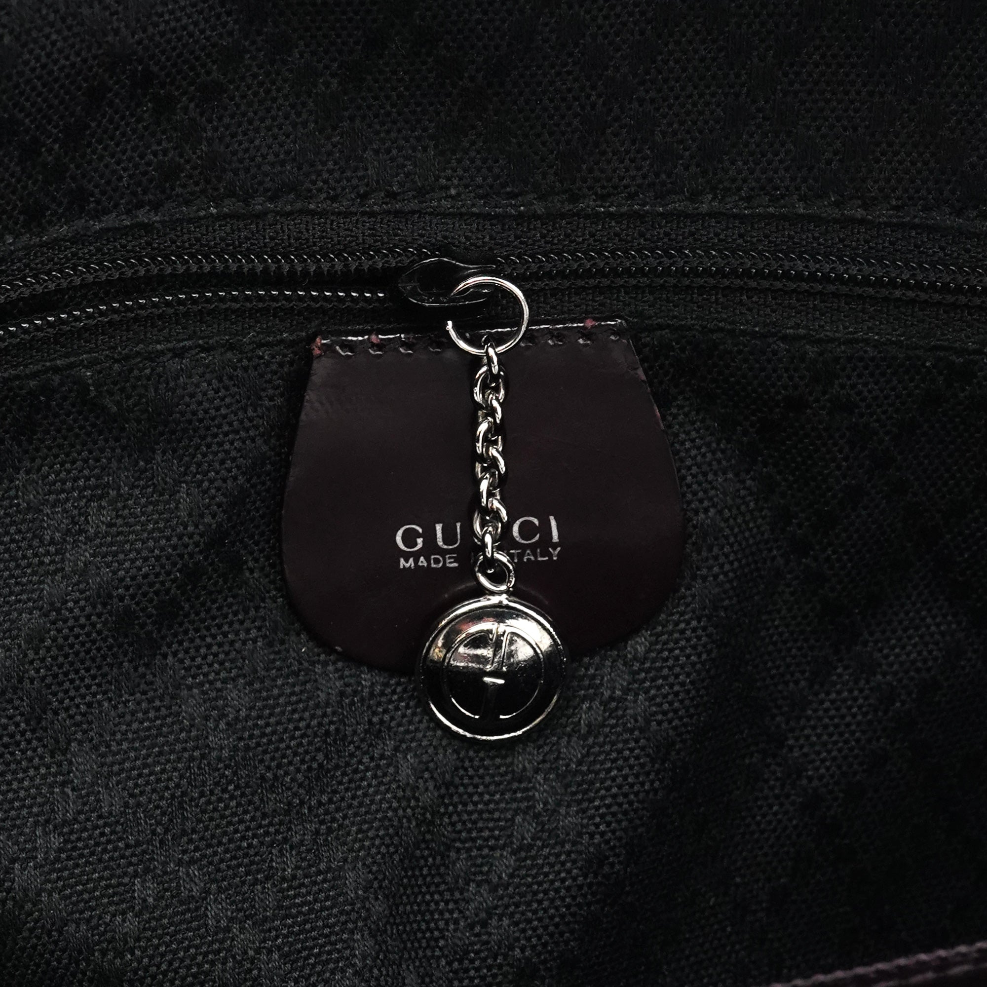 Gucci Bamboo tote i brun quiltad nylon