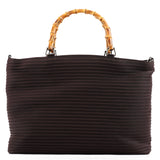 Gucci Bamboo tote i brun quiltad nylon