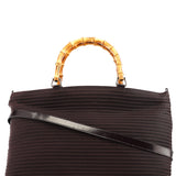 Gucci Bamboo tote i brun quiltad nylon