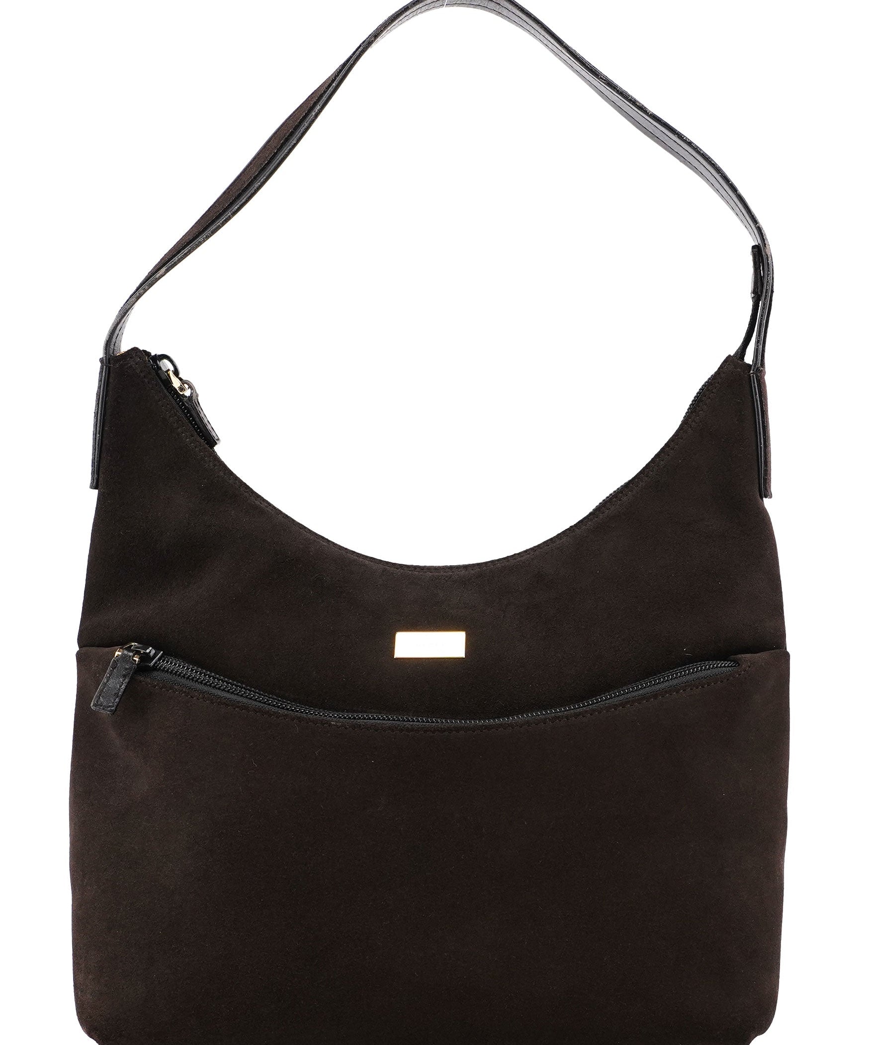 Gucci Brown Suede Hobo Shoulder Bag