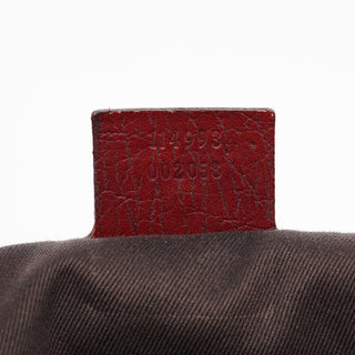 Gucci Burgundy Leather Bamboo Top Handle Bag