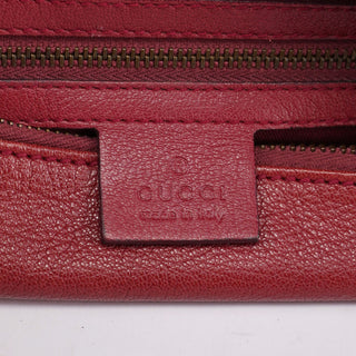 Gucci Burgundy Leather Stud GG Shoulder Bag