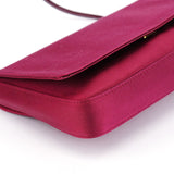 Gucci Burgundy Satin Flap Shoulder Bag