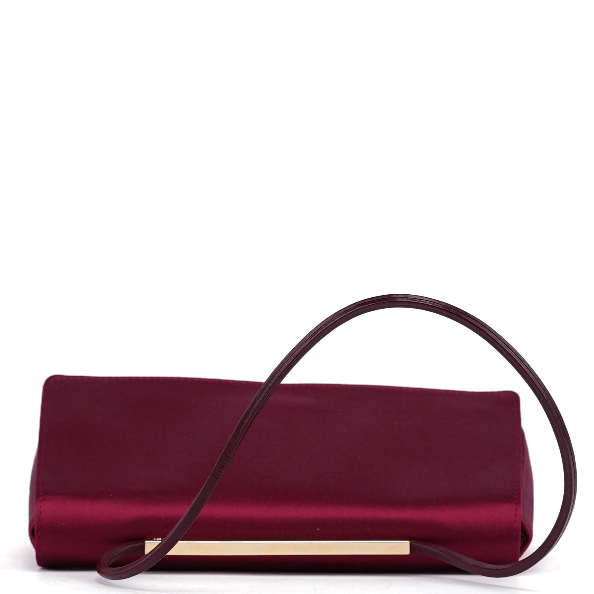 Gucci Burgundy Satin Flap Shoulder Bag