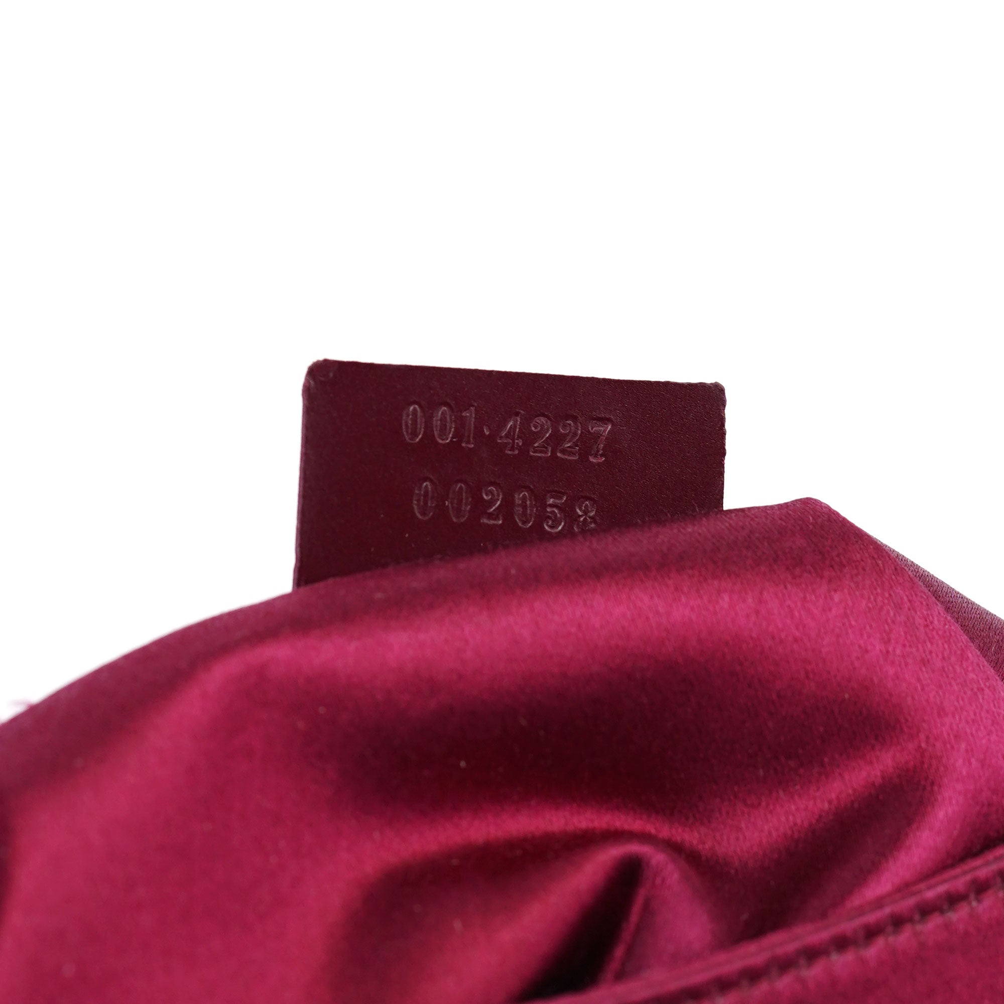 Gucci Burgundy Satin Flap Shoulder Bag