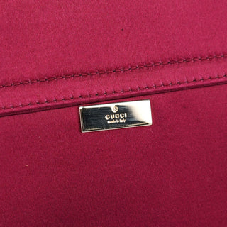 Gucci Burgundy Satin Flap Shoulder Bag