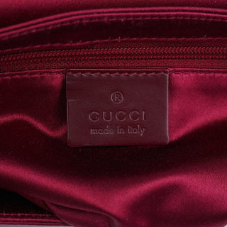 Gucci Burgundy Satin Flap Shoulder Bag