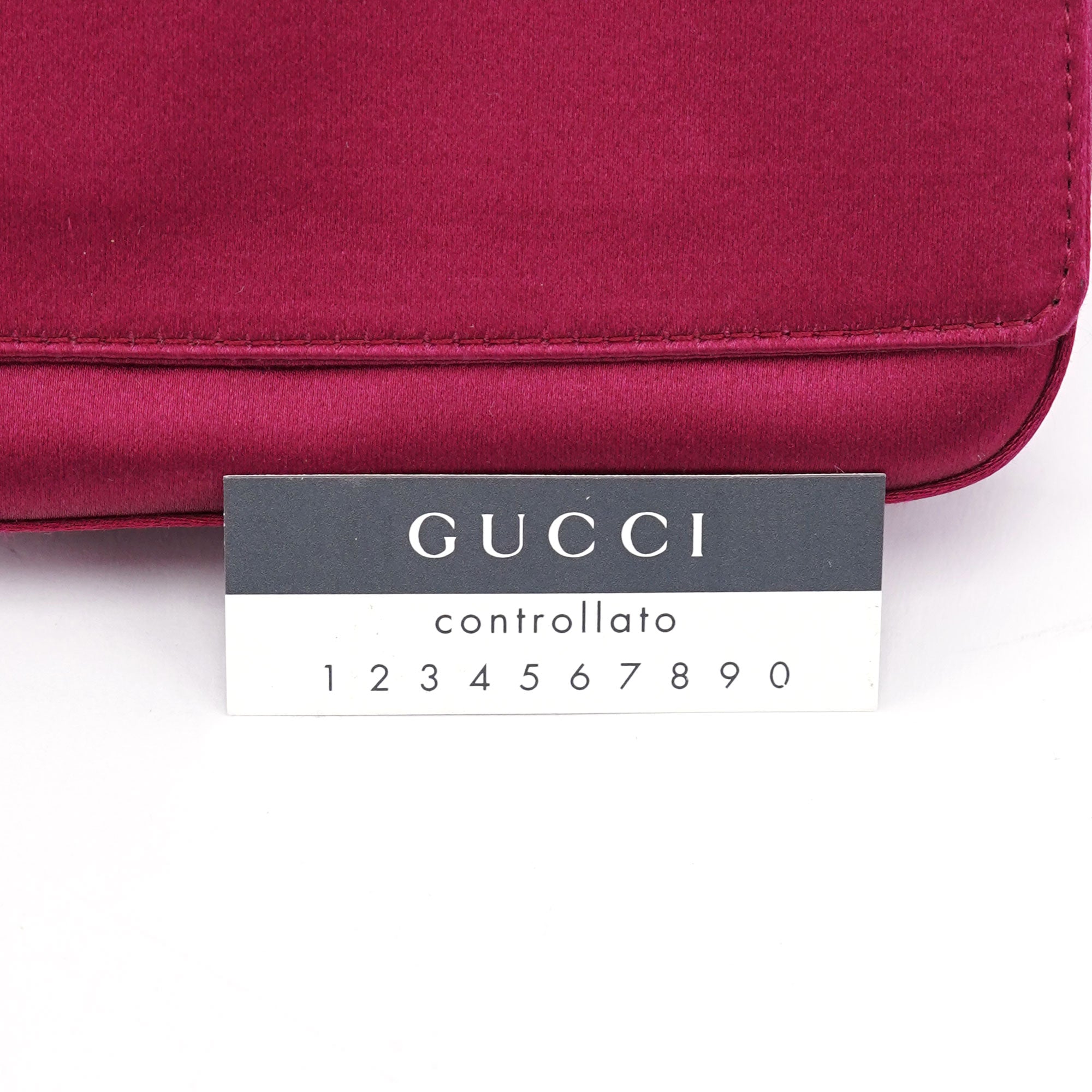 Gucci Burgundy Satin Flap Shoulder Bag