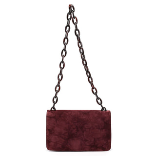 Gucci Burgundy Suede Chain Shoulder Bag