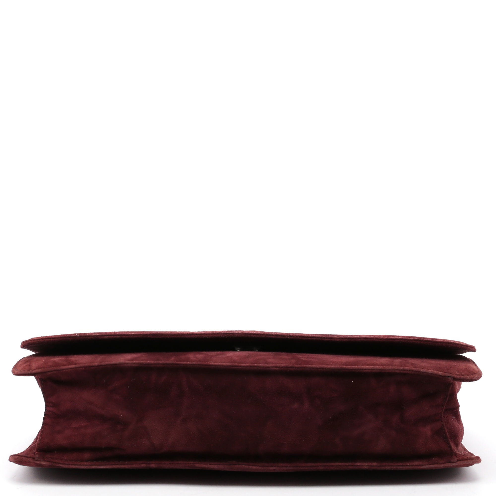 Gucci Sac porté épaule à chaîne en daim bordeaux