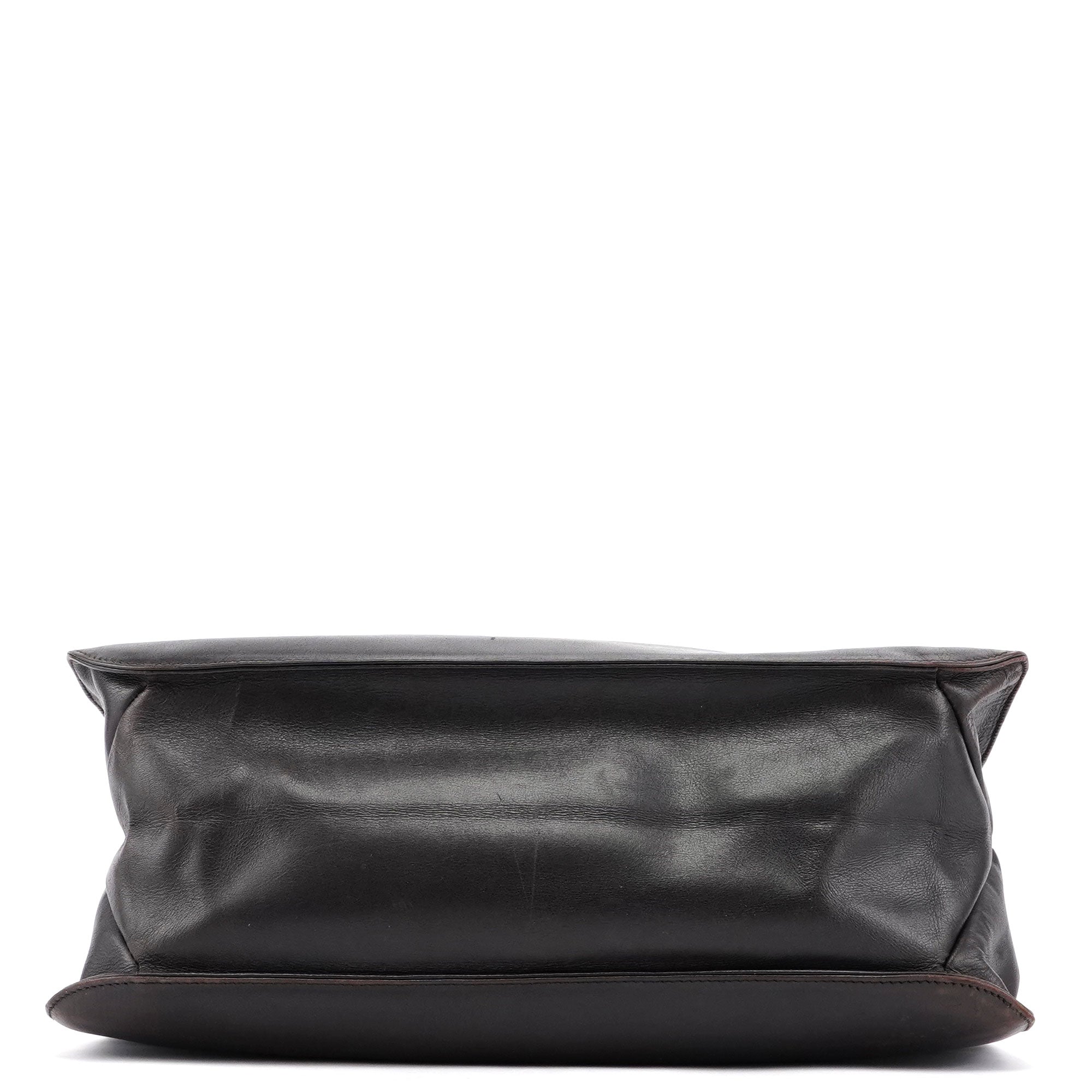 Gucci Dark Brown Calfskin Hobo Shoulder Bag