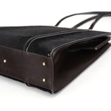 Gucci Dark Brown Ponyhair Leather Tote Bag