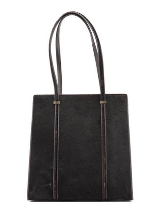 Gucci Dark Brown Ponyhair Leather Tote Bag