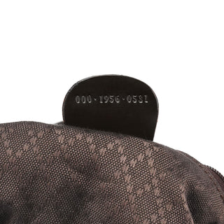Gucci Dark Green Nylon Bamboo Shoulder Bag