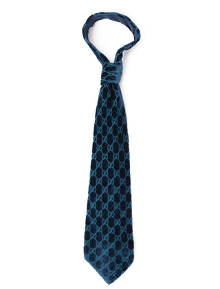 Gucci Fall 1997 Electric Blue Velvet Tie