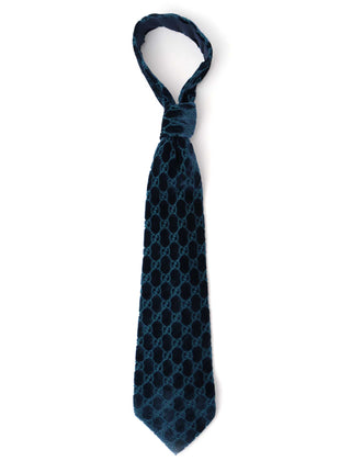 Gucci Fall 1997 Electric Blue Velvet Tie