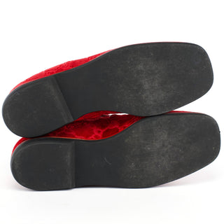 Gucci Fall 1997 Red GG Velvet Loafers
