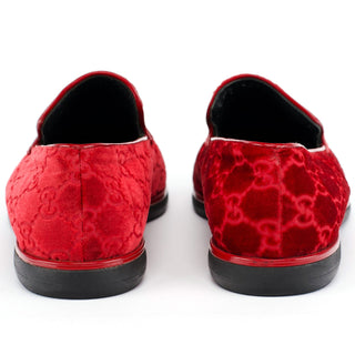 Gucci Fall 1997 Red GG Velvet Loafers