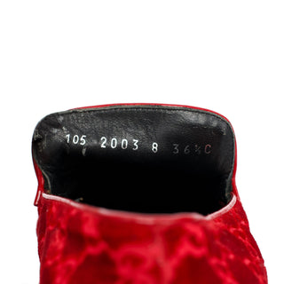 Gucci Fall 1997 Red GG Velvet Loafers