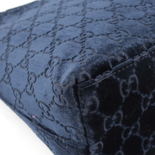 Gucci Fall 1997 Velvet Navy Monogram Bag