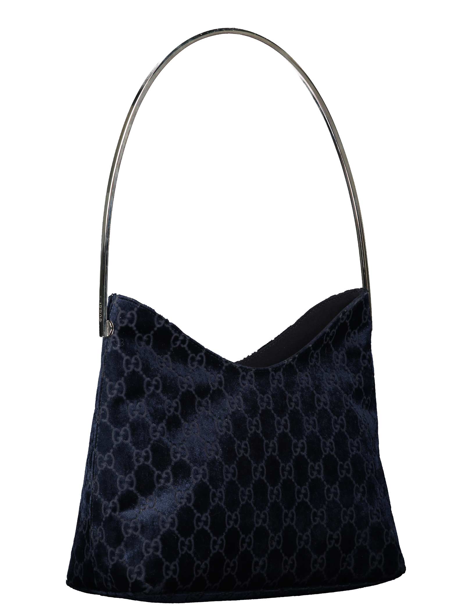 Gucci Fall 1997 Velvet Navy Monogram Bag