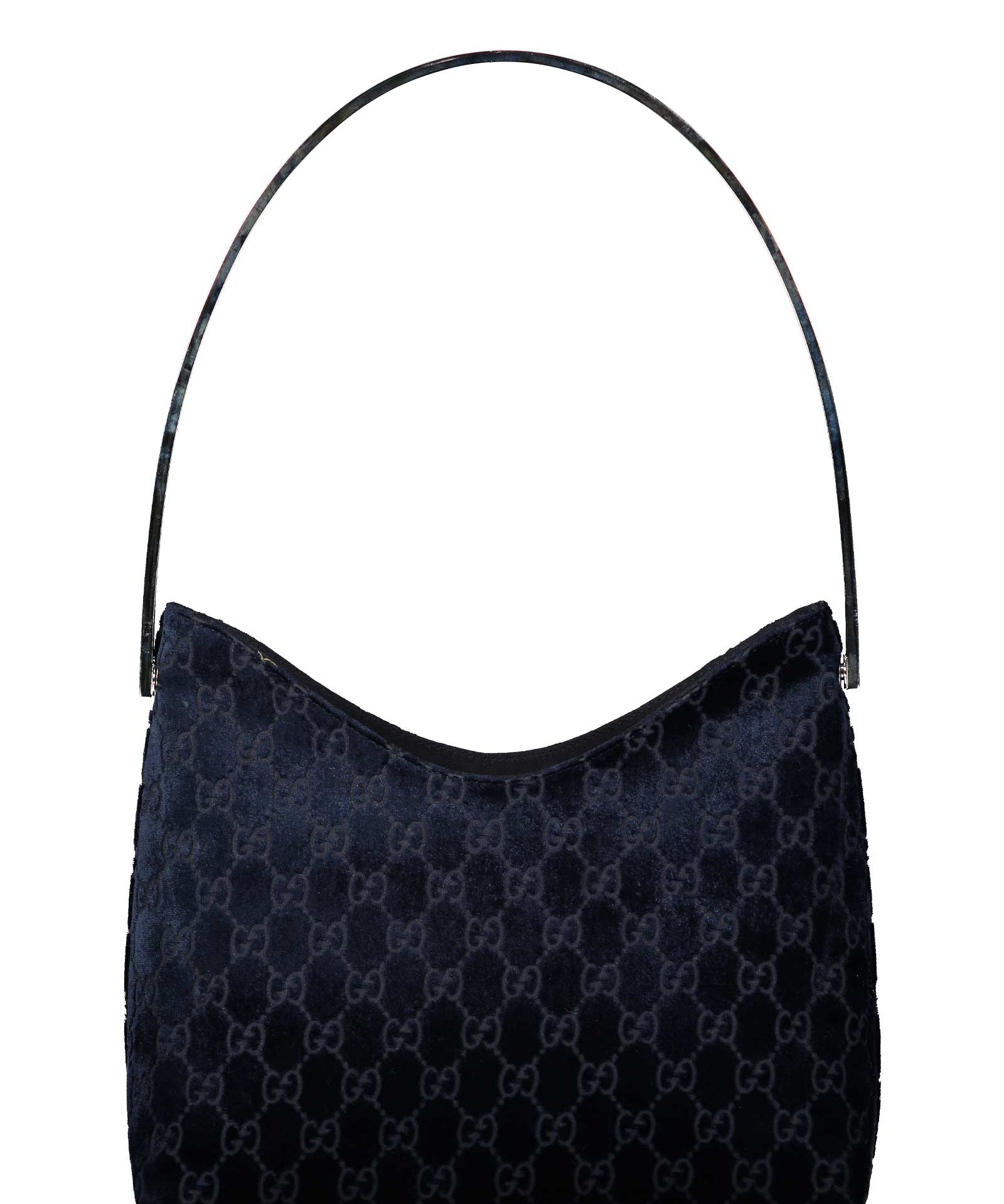 Gucci Fall 1997 Velvet Navy Monogram Bag