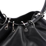 Gucci Automne 1999 Sac porté épaule Loop en cuir noir