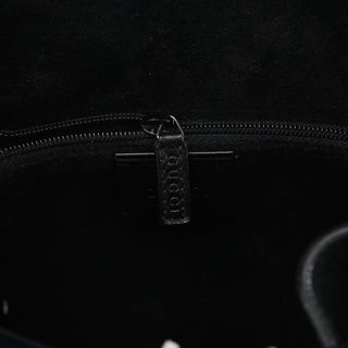 Gucci Fall 1999 Black Suede Loop Shoulder Bag