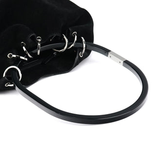 Gucci Fall 1999 Black Suede Loop Shoulder Bag