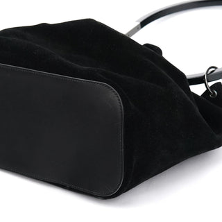 Gucci Fall 1999 Black Suede Loop Shoulder Bag