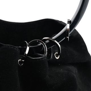 Gucci Fall 1999 Black Suede Loop Shoulder Bag